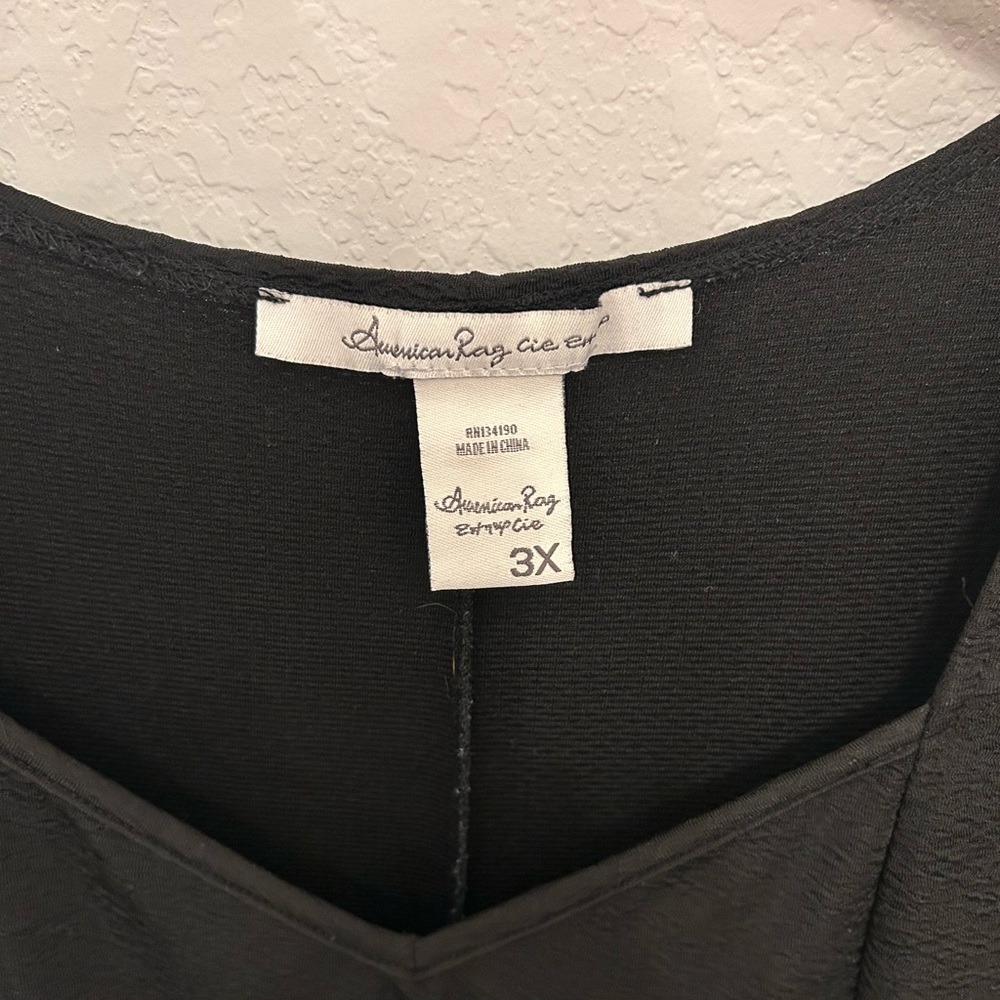 American Rag Black Short Sleeve Top - Picture 2 of 9